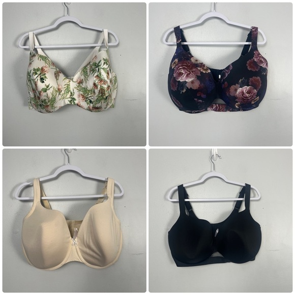 Cacique bundle of 4 lightly lined bras size 44H - Picture 1 of 16